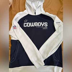 REEBOK NFL DALLAS COWBOYS HOODED PERFORMANCE SWEATSHIRT Large